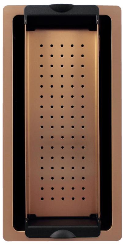 Pure.Sink Exclusivo kleine Koperen spoelbak 18x40 cm 10mm radius onderbouw, vlakbouw en opbouw PEX1840-62