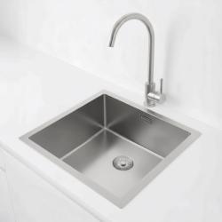 Pure.Sink Exclusivo RVS spoelbak 40x40 cm 10mm radius onderbouw, vlakbouw en opbouw PEX4040-02