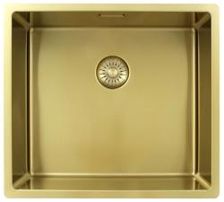 Pure.Sink Exclusivo Gouden spoelbak 45x40 cm 10mm radius onderbouw, vlakbouw en opbouw PEX4540-60