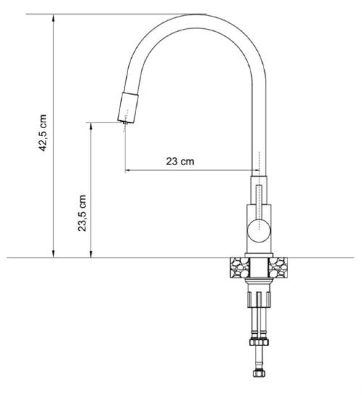 Quadri Selene Keukenmengkraan Zwart 3-weg met flexibele uitloop en extra aansluiting voor gefilterd water 1208971406