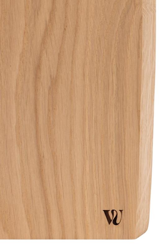 Woodsea Chop-Chop Oak S -  Eikenhouten Snijplank 25x24cm met lederen handvat 1208971539