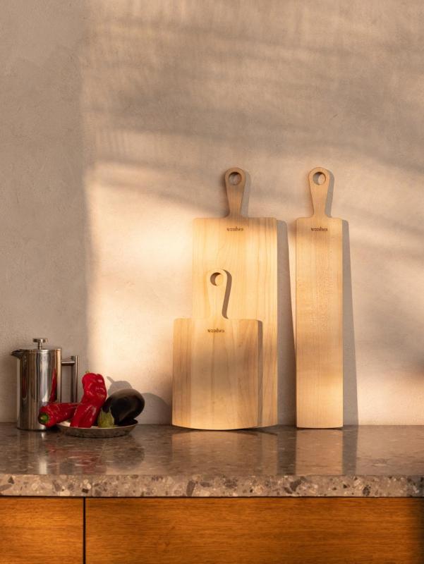 Woodsea Pine Natural - Esdoornhouten serveerplank 11x62 cm 1208971578