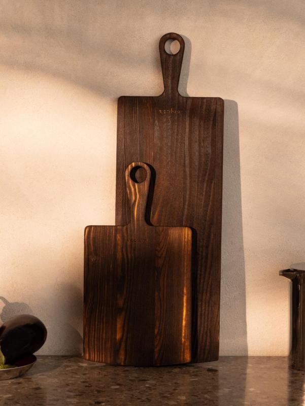 Woodsea Pine Burned - Dennenhouten serveerplank 11x62 cm 1208971579