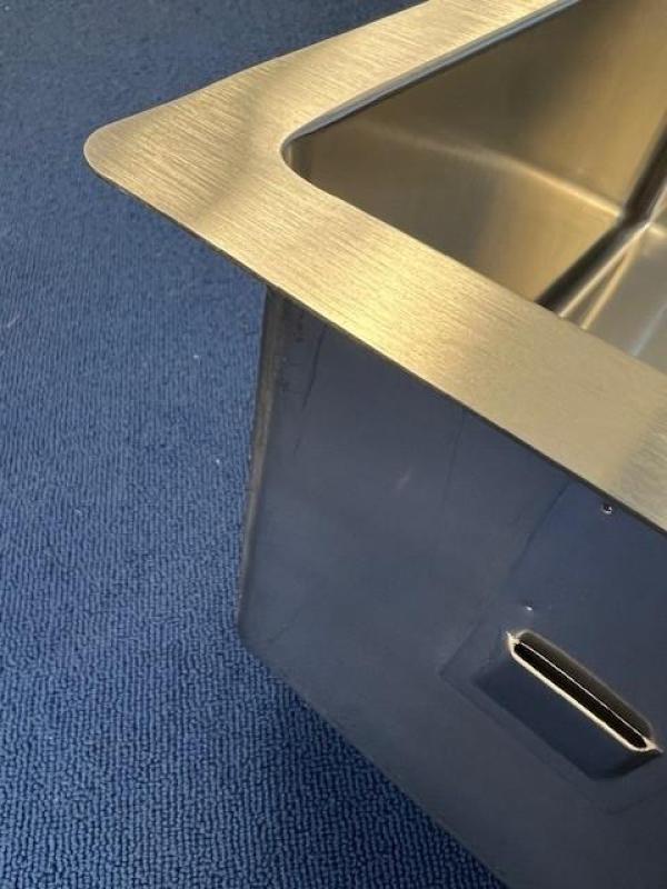 OUTLET Beschadigd!! Lorreine 50SP37 rvs spoelbak 50x37 cm vlakbouw onderbouw en opbouw  1208971626