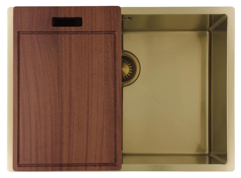 Pure.Sink Luxion Gouden spoelbak 55x40 cm onderbouw, vlakinbouw en opbouw PLX5540-60