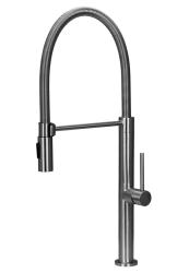 Pure.Sink Luxion massief RVS keukenkraan profi met flexibele uitloop en 2 straalsoorten PLXFLEX-02