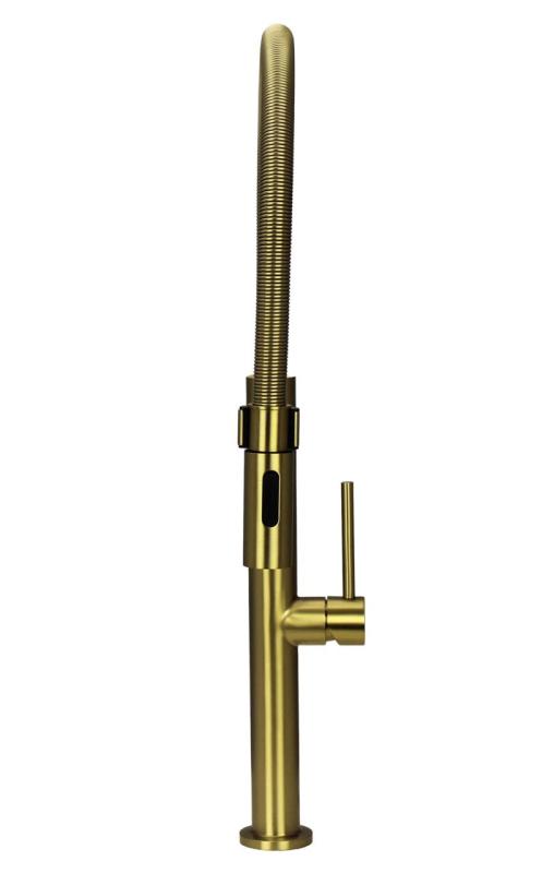 Pure.Sink Luxion Gouden keukenkraan profi met flexibele uitloop en 2 straalsoorten PLXFLEX-60