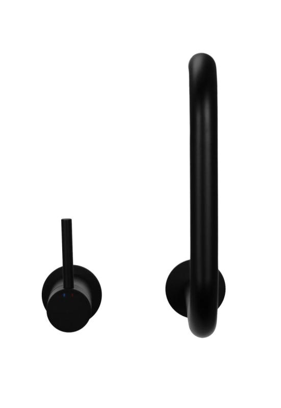 Pure.Sink Luxion 2-gats Mat Zwarte keukenkraan met ronde uitloop PLX2HR-10