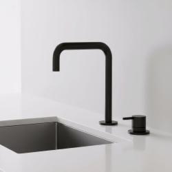 Pure.Sink Luxion 2-gats Mat Zwarte keukenkraan met U uitloop PLX2HU-10
