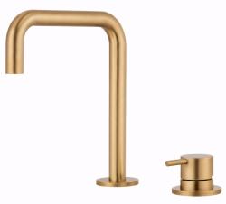 Pure.Sink Luxion 2-gats Gouden keukenkraan met U uitloop PLX2HU-60