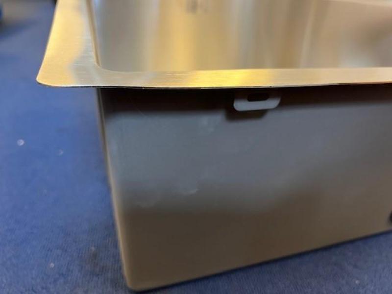 OUTLET BESCHADIGD Ausmann Oder Blue grote rvs spoelbak 79x50cm vlakbouw en opbouw met kraangatbank 1208971784