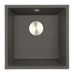 OUTLET GraniteMy Universal Granieten Grijs, donker Spoelbak 40x40 cm  Onderbouw met RVS Plug 1208971810