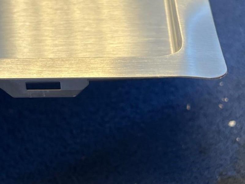 OUTLET Licht Beschadigd Pure.Sink Exclusivo RVS spoelbak met afdruipgedeelte 86x52 cm Tapwing links PEX5086LT-02