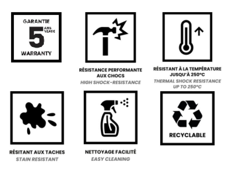 Ausmann Fibre beton grijze grote spoelbak 70x40cm onderbouw, opbouw en vlakinbouw met automatische koperen plug 1208971922