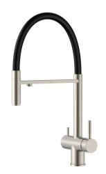 Pure.Sink Elite Steel Flex 3-weg RVS keukenkraan met flexibele uitloop en Gefilterd Water PS8110-02