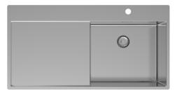 Pure.Sink Exclusivo RVS spoelbak met afdruipgedeelte 100x52 cm Tapwing rechts PEX47100RT-02