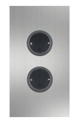 Indux Corner Energiezuil met 2 Stopcontacten Randaarde RVS 1208972276