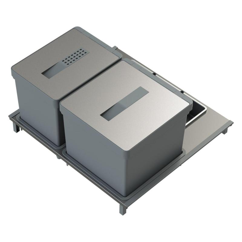 Indux Sort Afvalsysteem 2-voudig Handbediening voor Uittreklades 1208972319