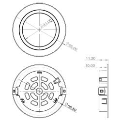 Indux Luma kleine inbouw keuken LED Spot Set 2 Spots met LED-driver Zwart 1208972323