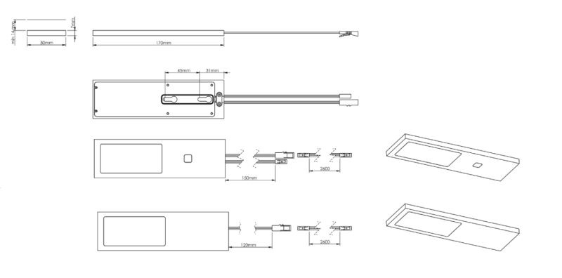 Indux Solin Keuken Opbouw Multi Tone LED Set 4 Spots x 3.6 W Gun metal 1208972354