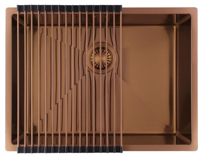 Pure.Sink Luxion Koperen spoelbak 55x40 cm onderbouw 1208972448