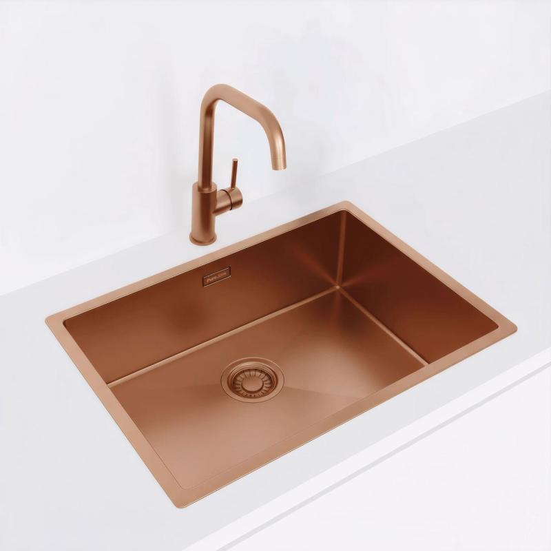 Pure.Sink Luxion Koperen spoelbak 55x40 cm onderbouw 1208972448