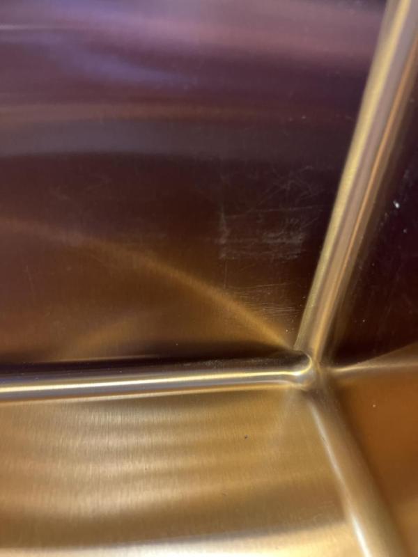 OUTLET Bekraste Pure.Sink Exclusivo grote Koperen spoelbak 70x40 cm 10mm radius onderbouw, vlakinbouw en opbouw PEX7040-62