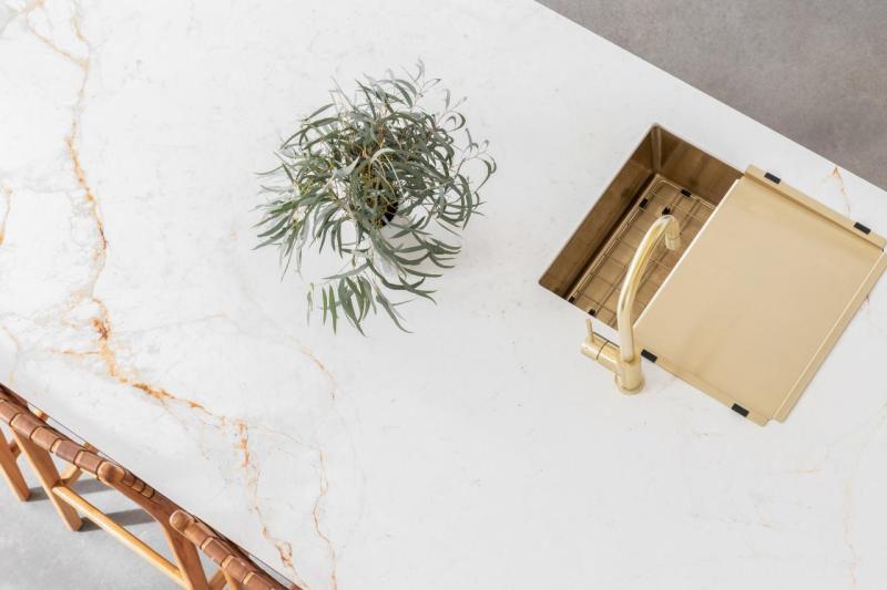 Pure.Sink Exclusivo gouden mobiele afdruipschaal afdruipplaat 440x335mm voor spoelbak PEXTRAY-60